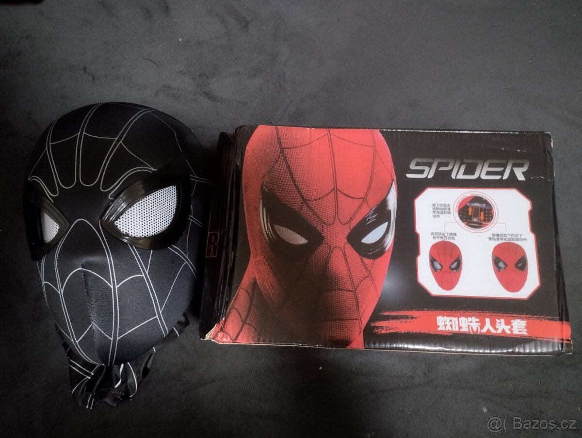 Maska Spiderman / symbiont verze / mechanické oči
