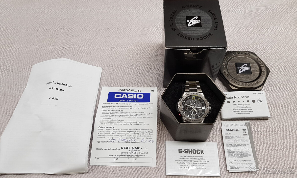 Hodinky Casio GST B100, Solar, BT, NENOŠENÉ, záruka 2/2026