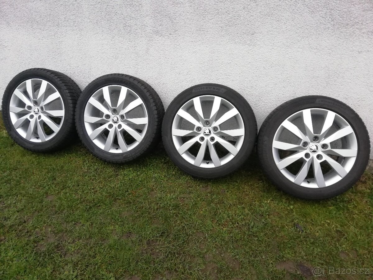 alu Škoda Octavia 3, zimní 205/50 r17 Continental