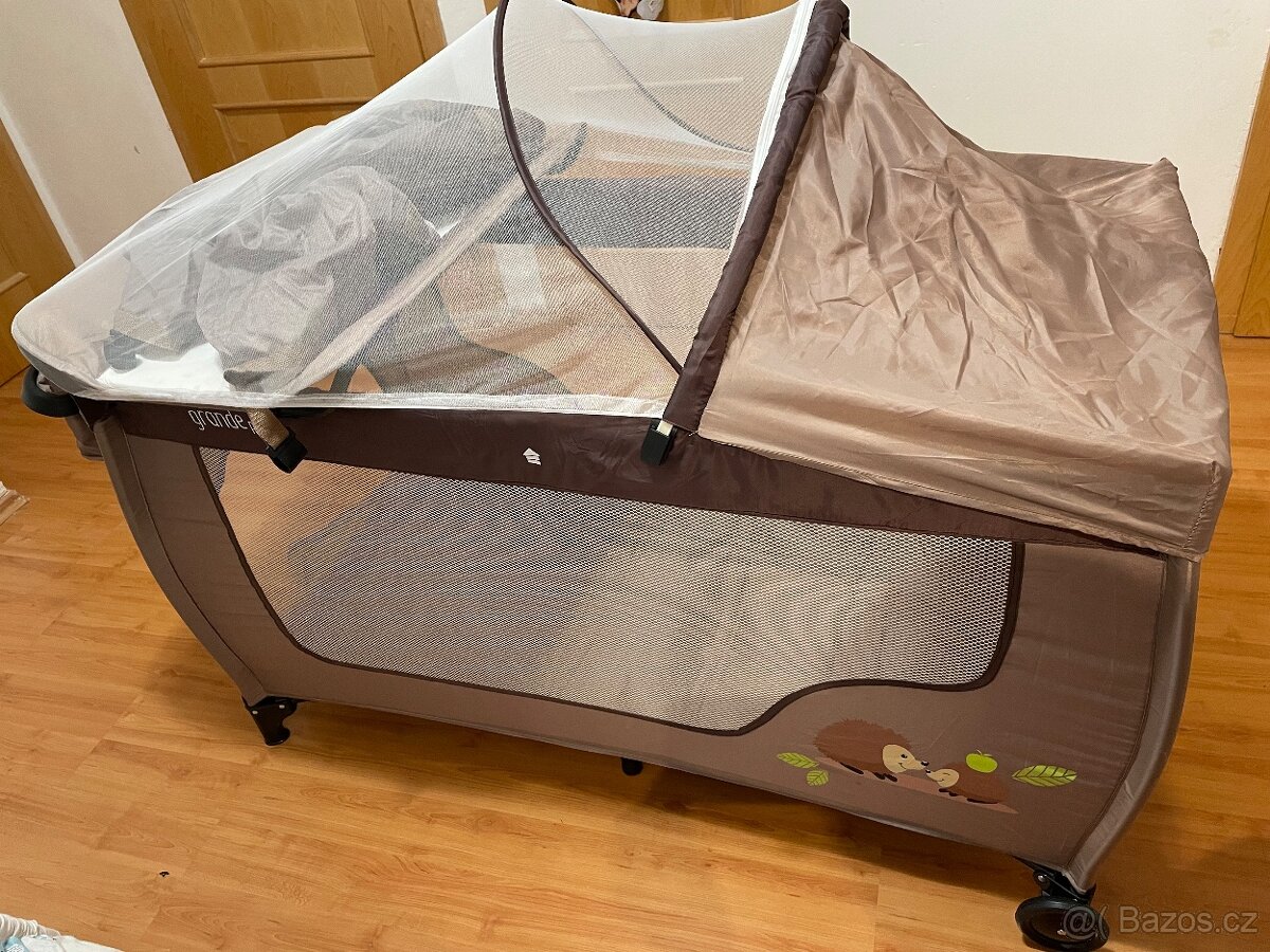 Caretero Cestovní postýlka Grande Plus beige 13 kg