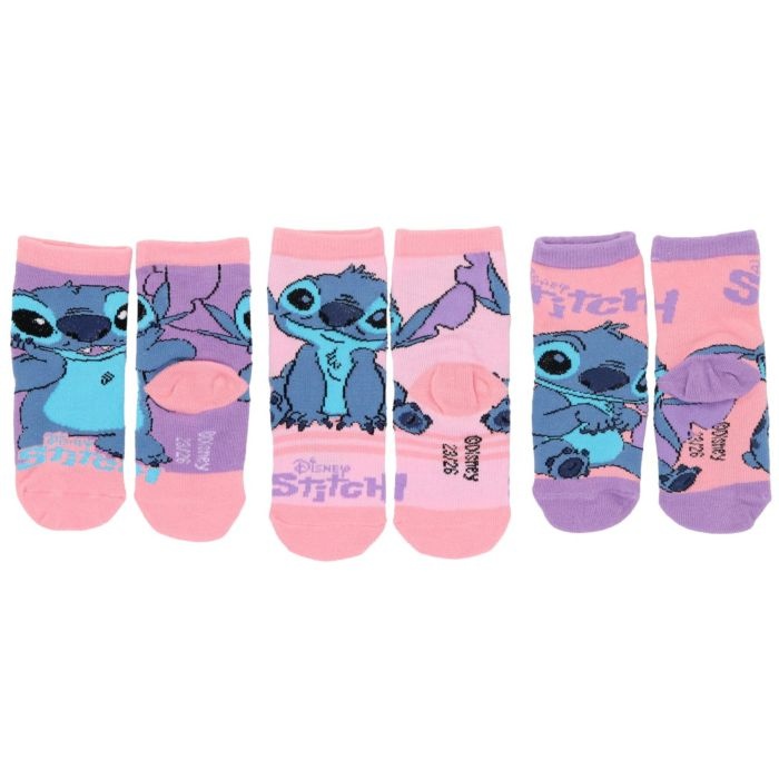 Ponožky Stitch, 3 páry v balení, různé druhy