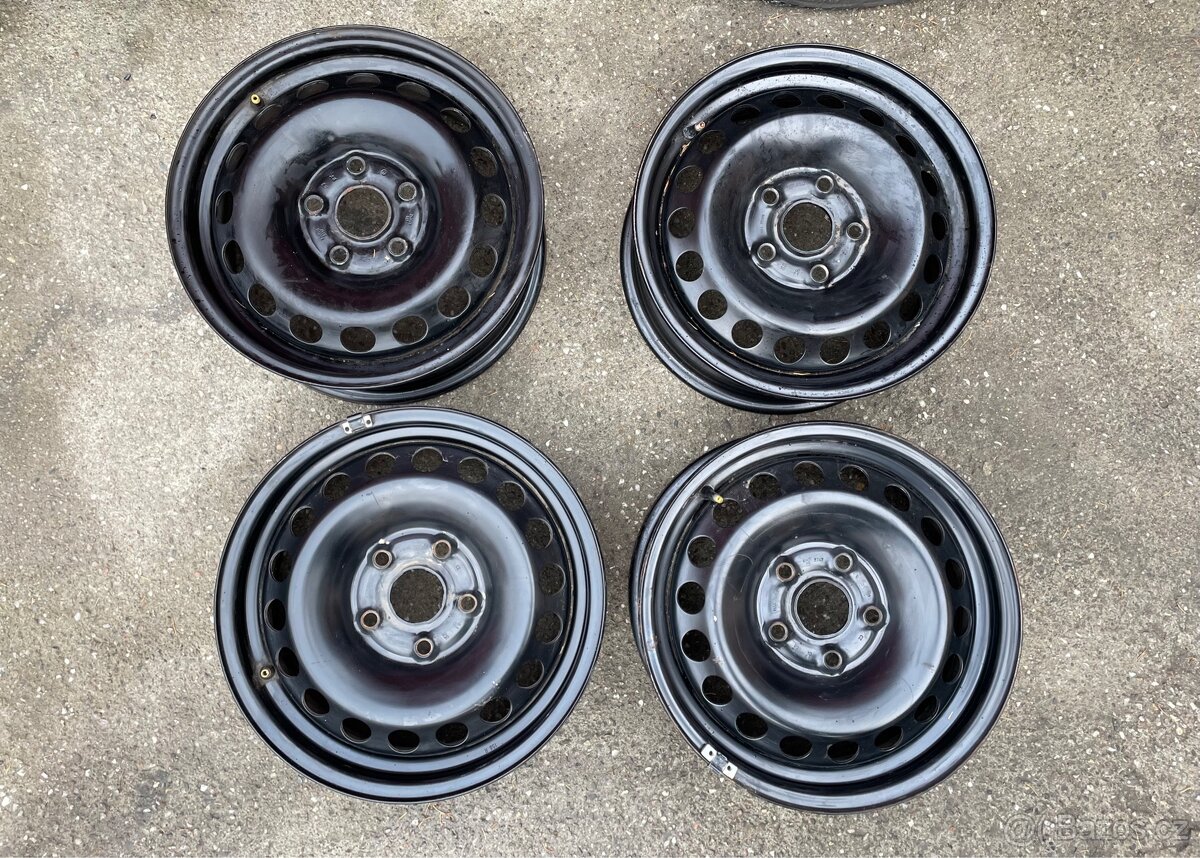 Plechové disky 5x 112 r15 - Škoda octavia II 2