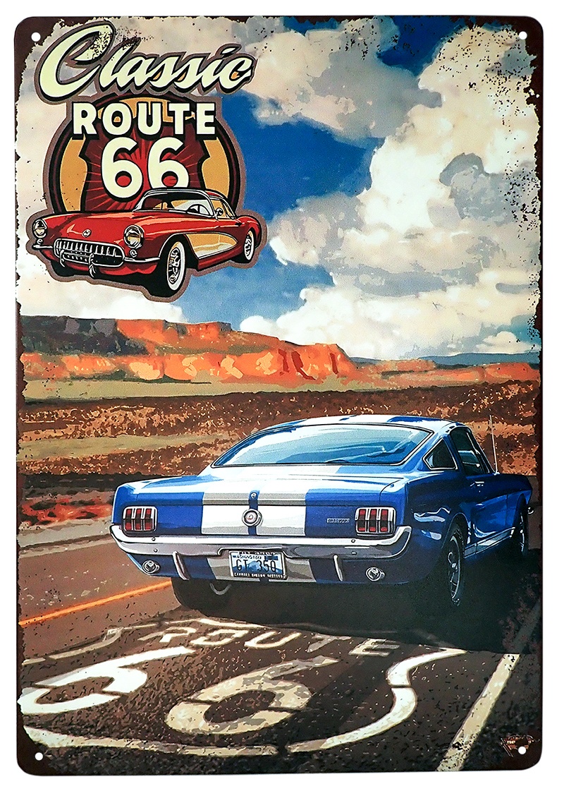 kovová cedule Route 66