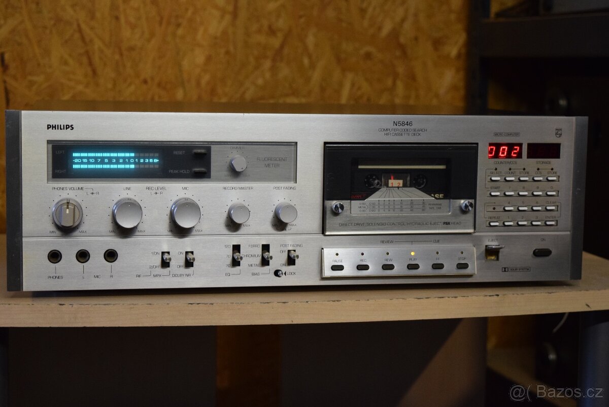 PHILIPS N5846 KVALITNÍ VINTAGE STEREO TAPE DECK