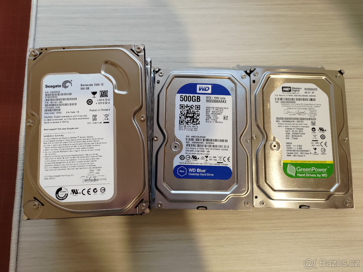 6x SATA HDD 500GB