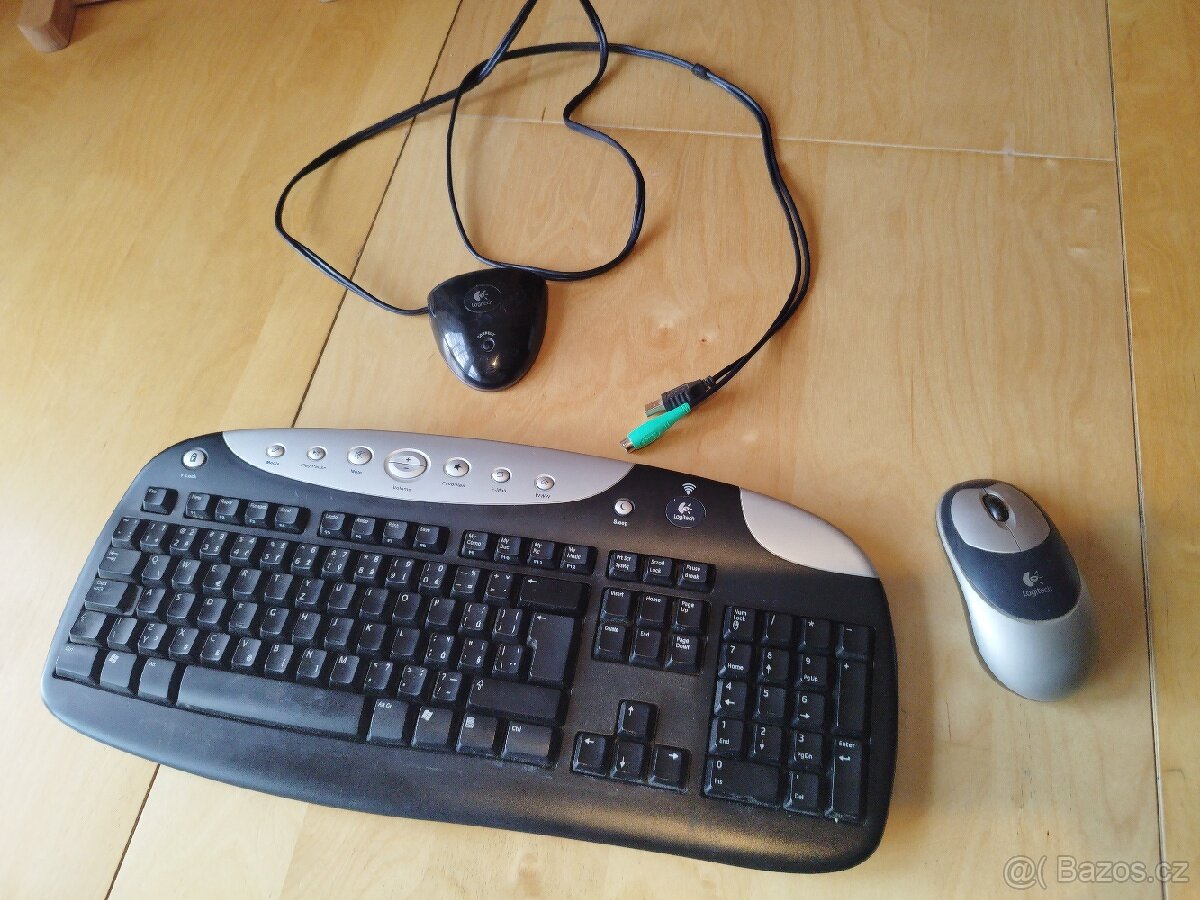 Logitech set - klávesnice + ps2 myš, bezdrátová