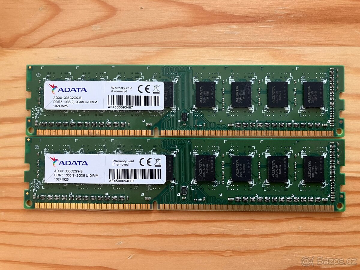 RAM DDR3 Adata - 2x 2gb