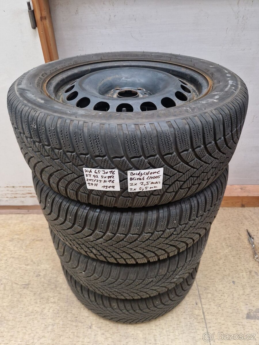 Kola 6.5jx16 et42 zimní pneu 215/55 R16 97H