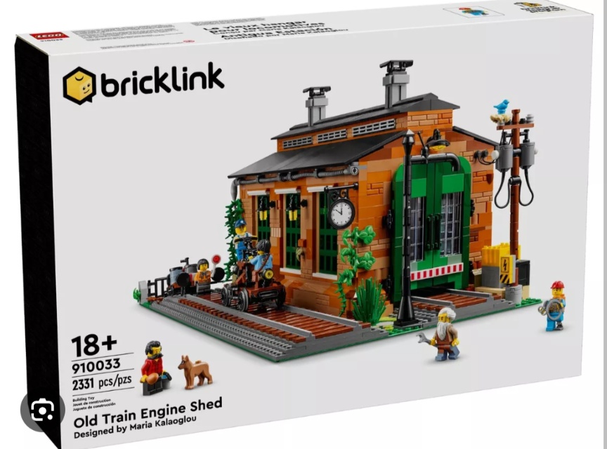 LEGO 910033 Old Train Engine Shed Bricklink design program