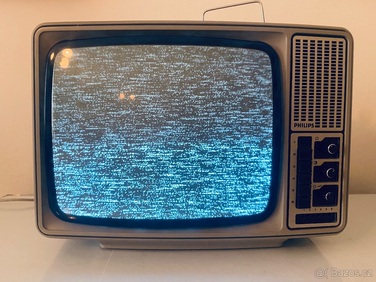 Retro TV Philips, 33 cm, 80.léta, funkční.