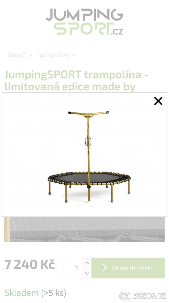JumpingSPORT trampolína - limitovaná edice made by KAYA-LI v