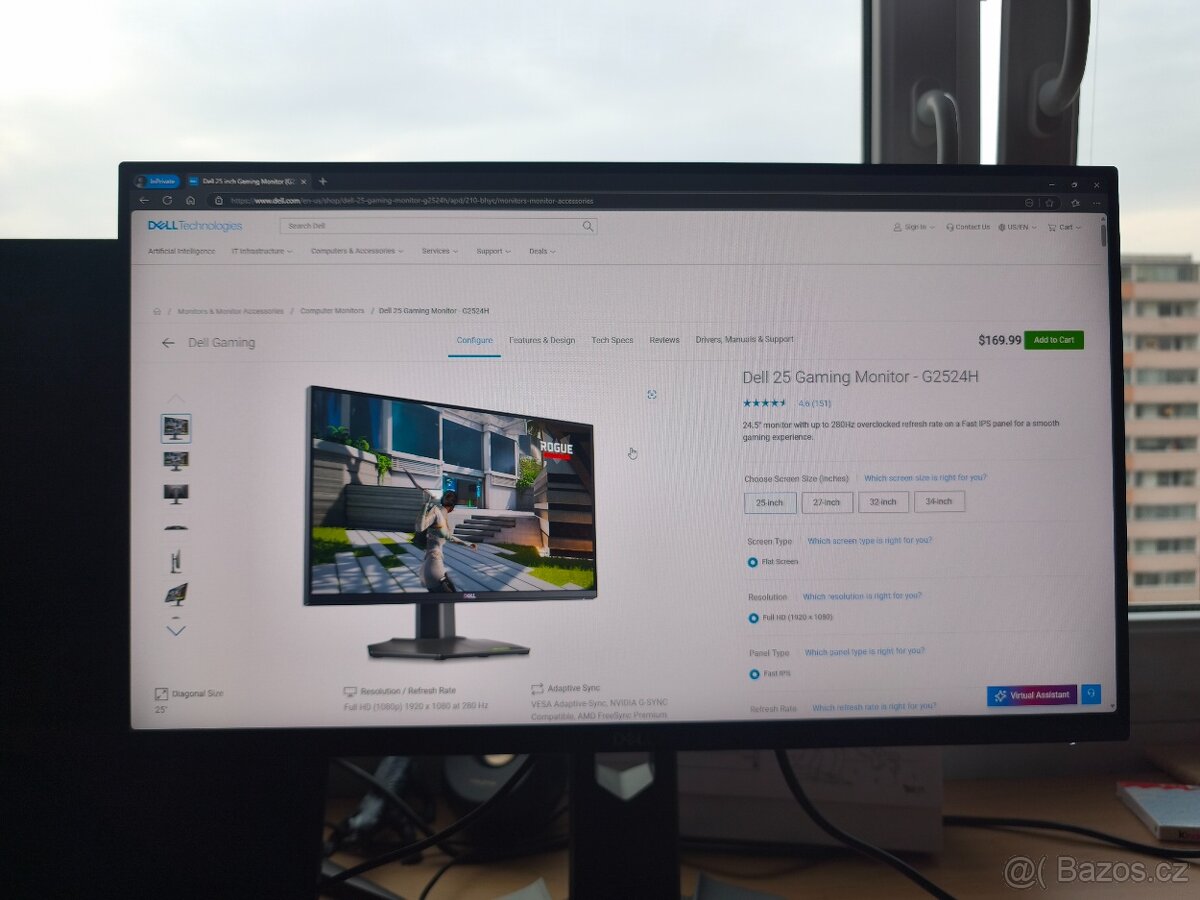 Excelentní 24,5" FullHD IPS monitor Dell G2524H