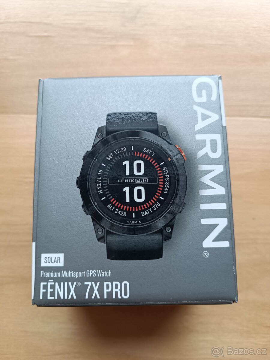 GARMIN FENIX 7X PRO glass solar v ZÁRUCE + TOPO MAPY V5