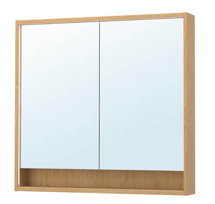 Zrcadlová skříňka Ikea Faxalven 100 cm barva dub