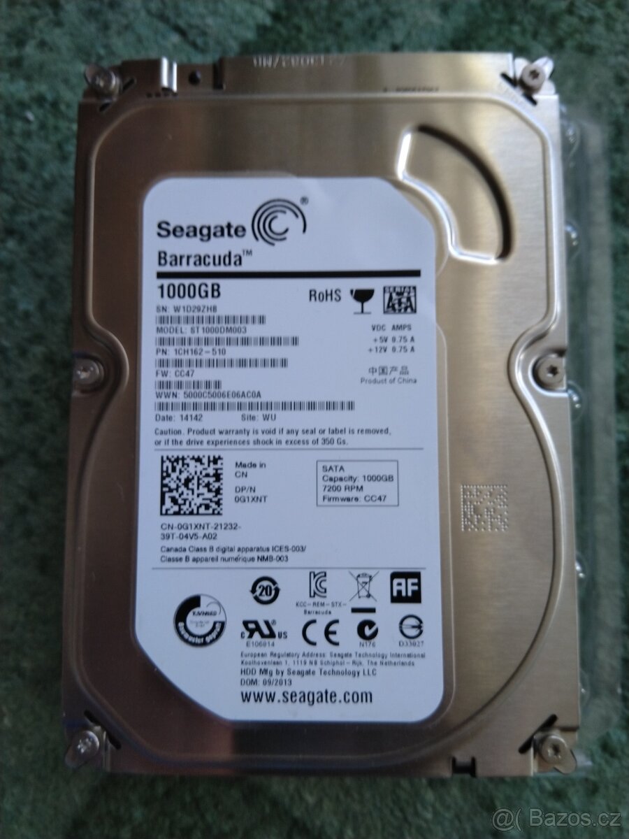 Prodám HDD Seagate Barracuda 1000GB