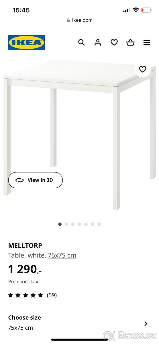 Melltorp Ikea podnoží stolu