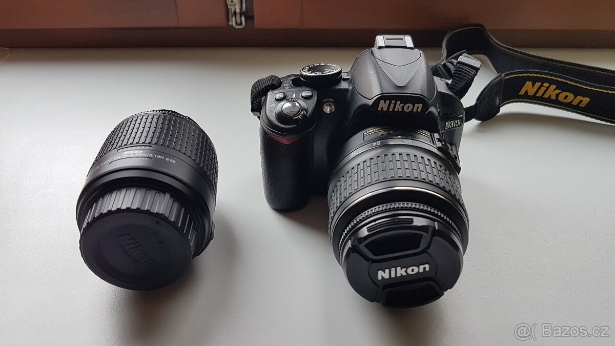 Zrcadlovka Nikon D3100 vč. 2 objektivů a příslušenství