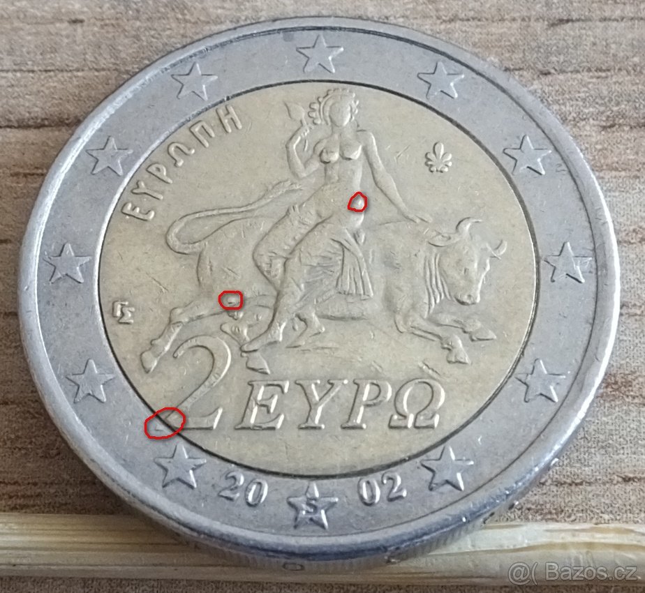 2 Euro 2002 Grecko pšeničnoražba, nabídněte sumu.