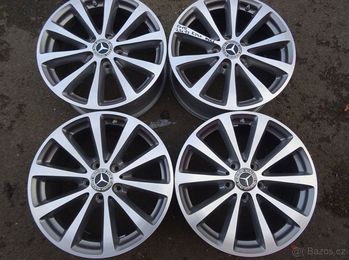 Alu disky origonál Mercedes E, 17", 5x112, ET 40 , šíře 7,5