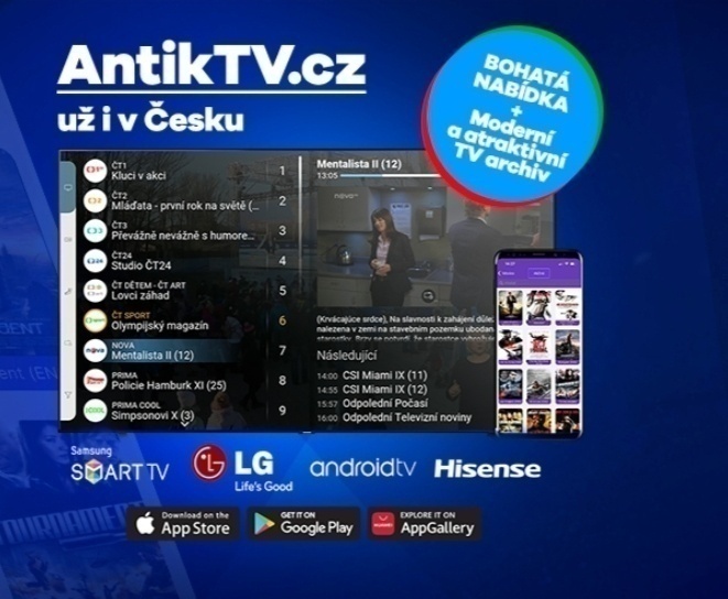 AntikTV voucher 12 měsíců IPTV jako sledovaniTV LepsiTv o2tv