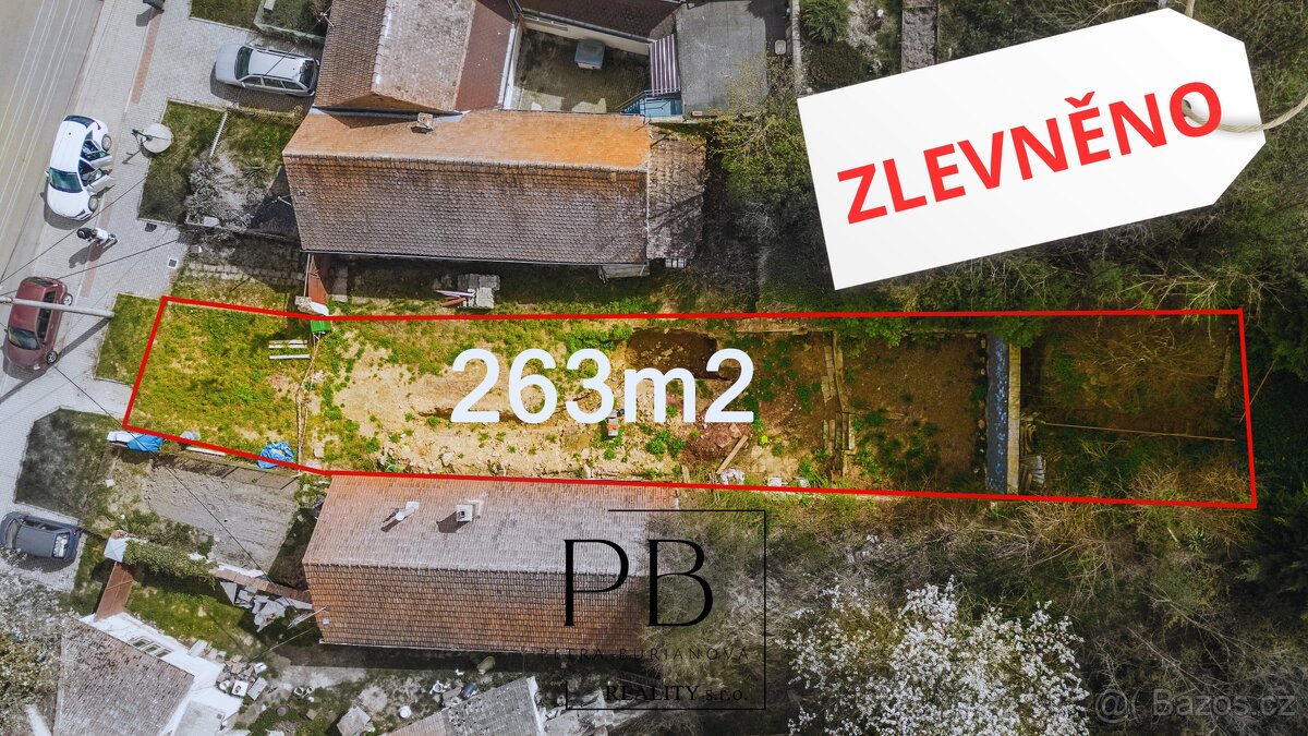 Prodej pozemku k bydlení nebo rekreaci o 263 m2 - Ivančice -