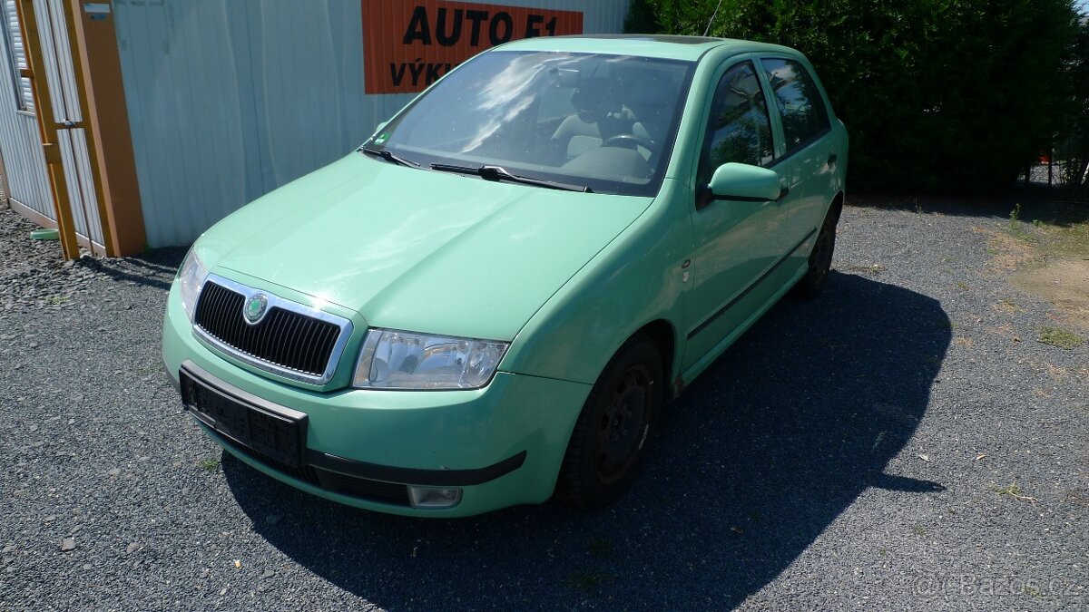 ŠKODA FABIA 1.4i 16V PISTÁCIE 1.MAJITEL NĚMECKÉ DOKLADY