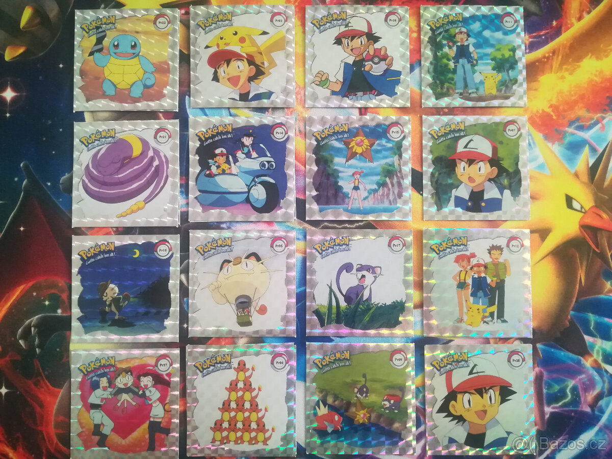 Pokemon ArtBox samolepky z 1999 NINTENDO