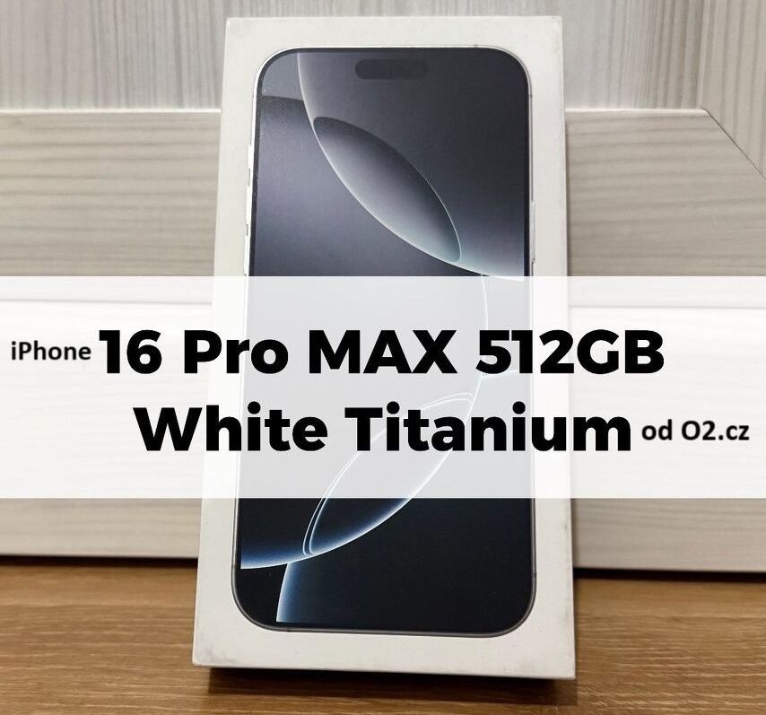 PRODÁM: iPhone 16 PRO MAX 512GB White titanium - od O2.cz