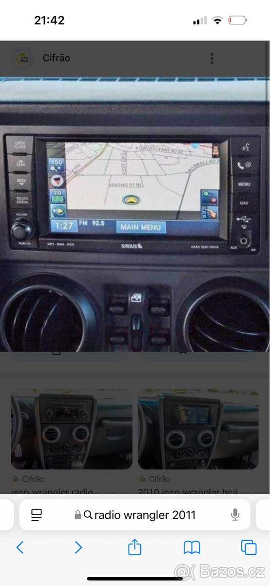 Koupím rádio Jeep Wrangler JK 2011-2018 s navigaci