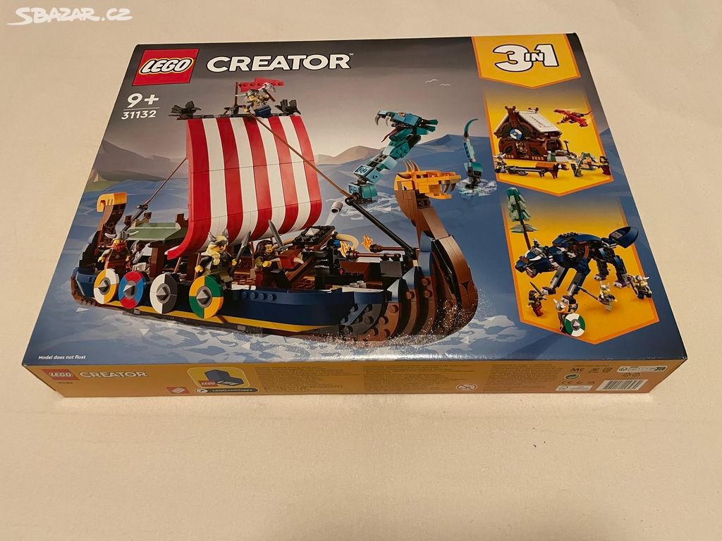 Lego 31132 Vikingská loď a mořský had krabice10/10