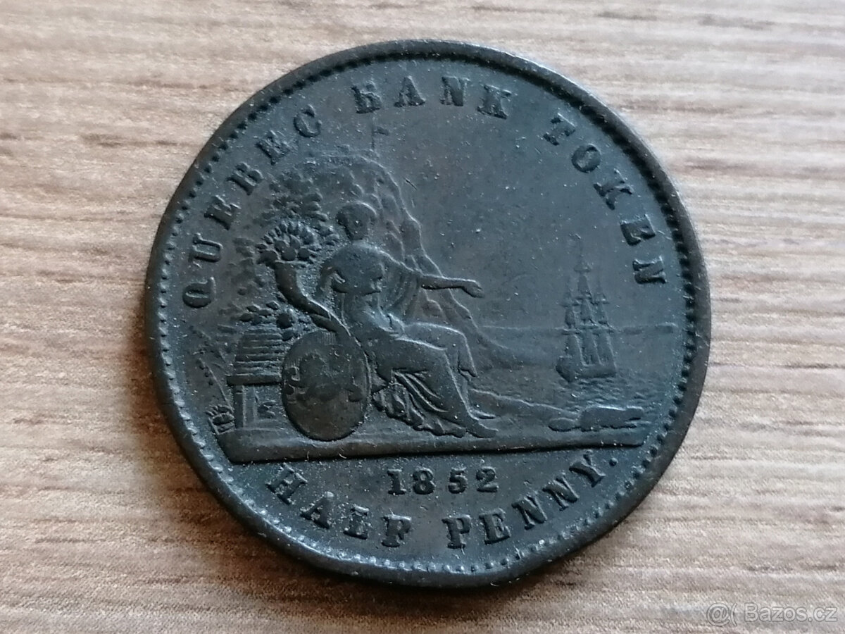 1/2 Penny 1852 Province du Canada kolonie Kanada Amerika