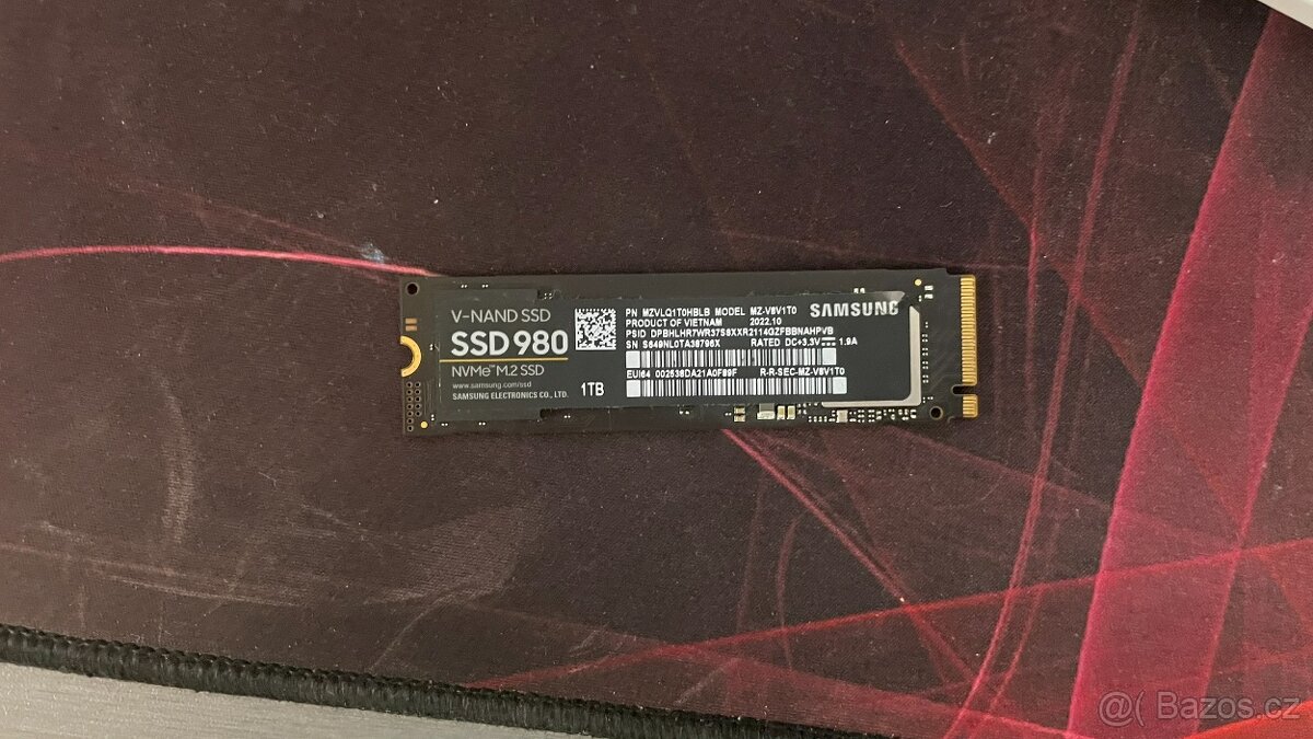 NVMe SSD Samsung 980 1TB - 3500/3000MB/s