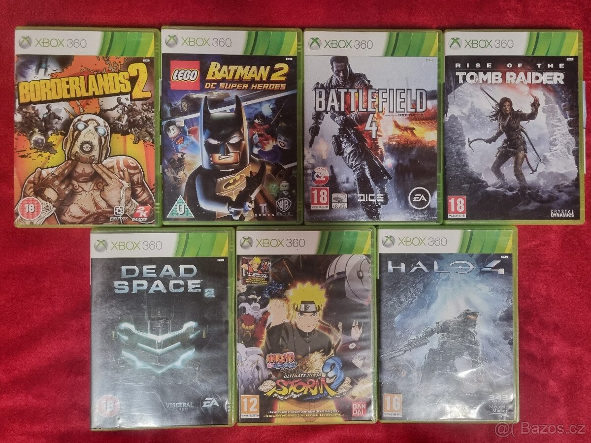 Hry na Xbox 360 (Borderlands, Batman, Battlefield, Halo...)