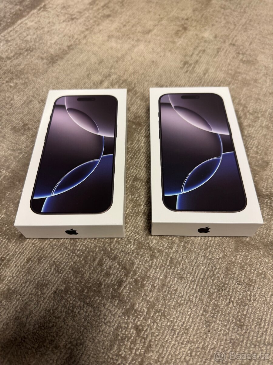 iPhone 16 PRO 128GB a 256GB černý titan, 24 měs, nerozbalený