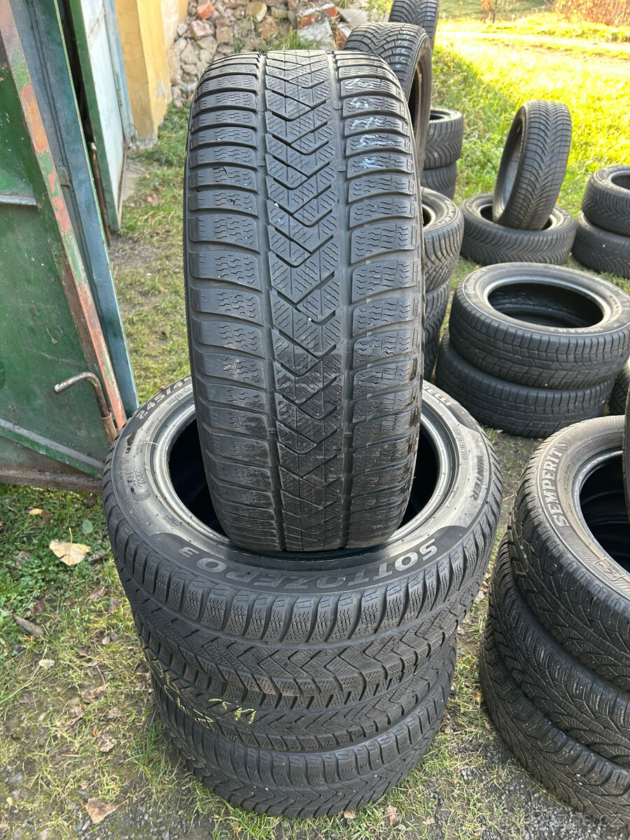 4ks zimní pneu Pirelli 245/45/18