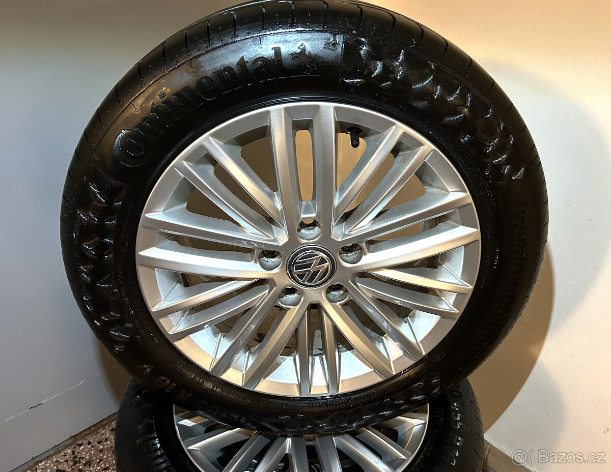 Sada ALU 16" VW CUP + letní Continental 205/55/16