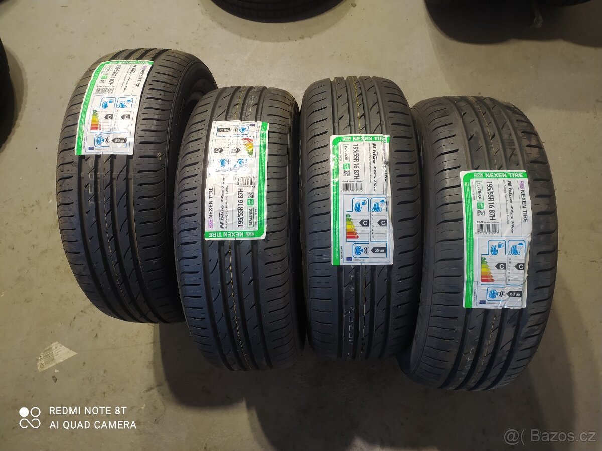 Prodám letní pneu NEXEN 195/55 R16 87H NBlue HD plus 4 ks