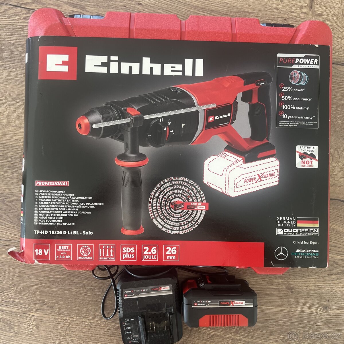 Aku vrtací kladivo Einhell TP-HD 18/26 D li BL