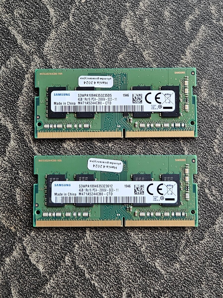 Samsung 2x4GB, DDR4