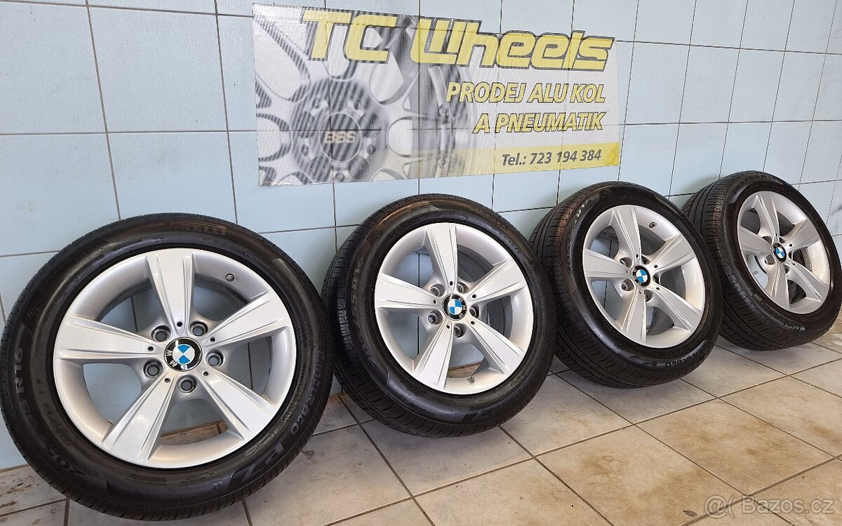 Alu kola R16 5x120 BMW + letní pneu 205/55/16 Pirelli