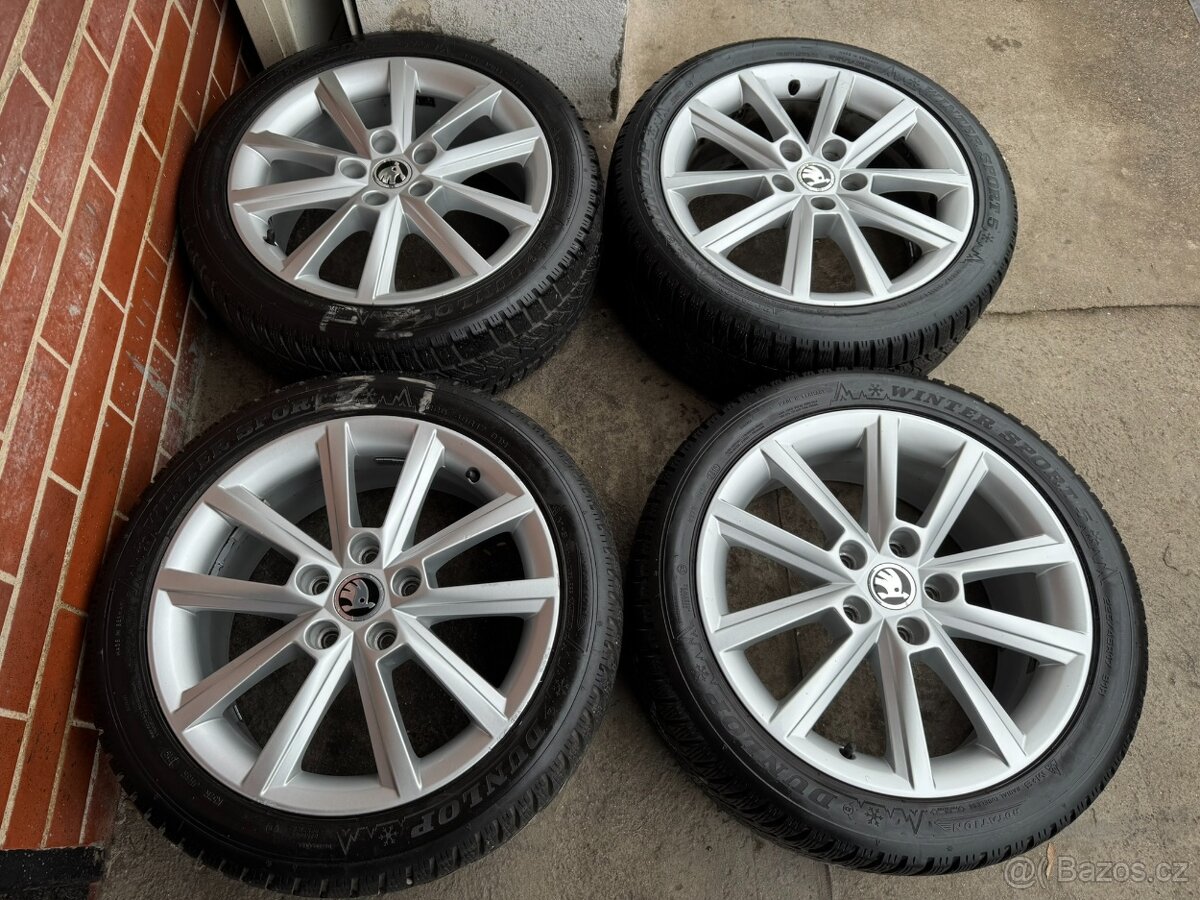 Alu 17" 5x112, škoda TERON, O3 zimní 90%