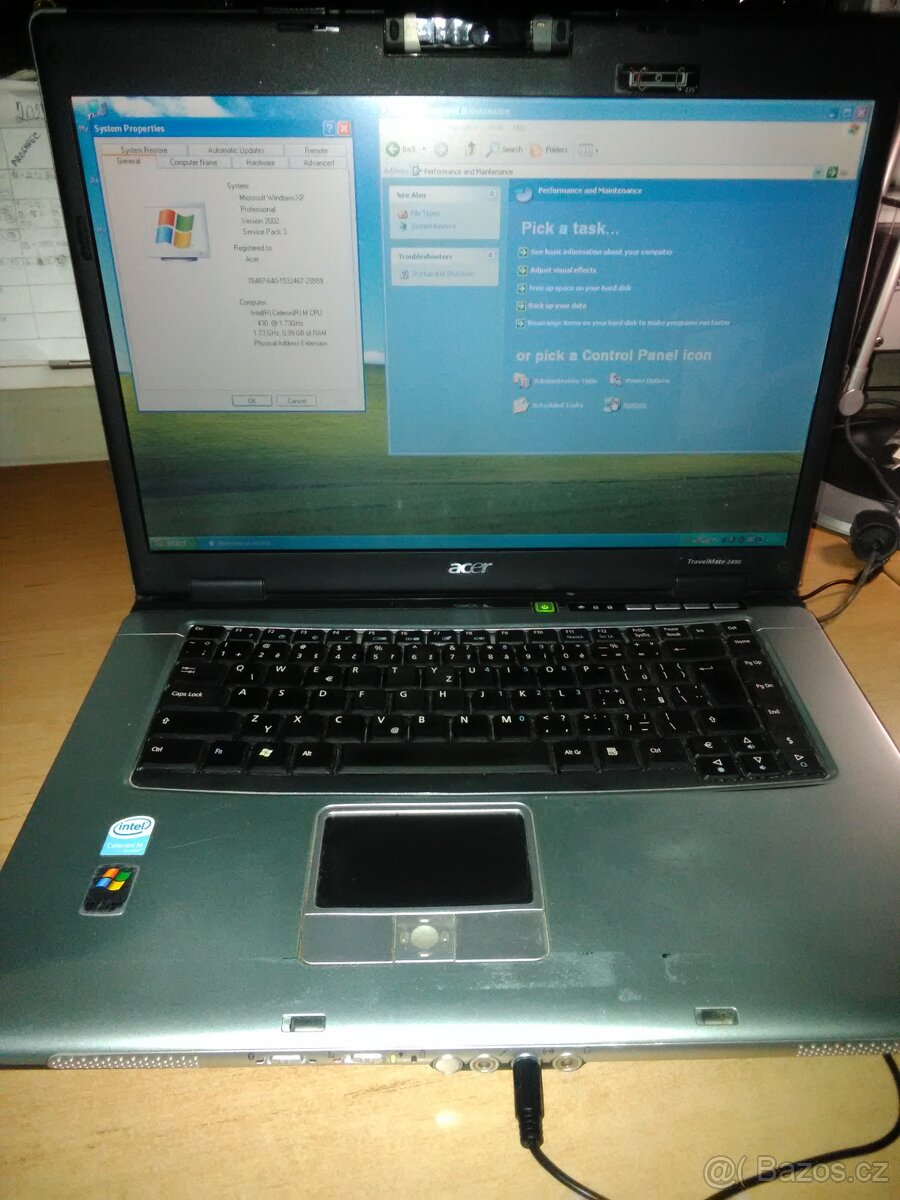 acer travelmate 2490/plně funkční