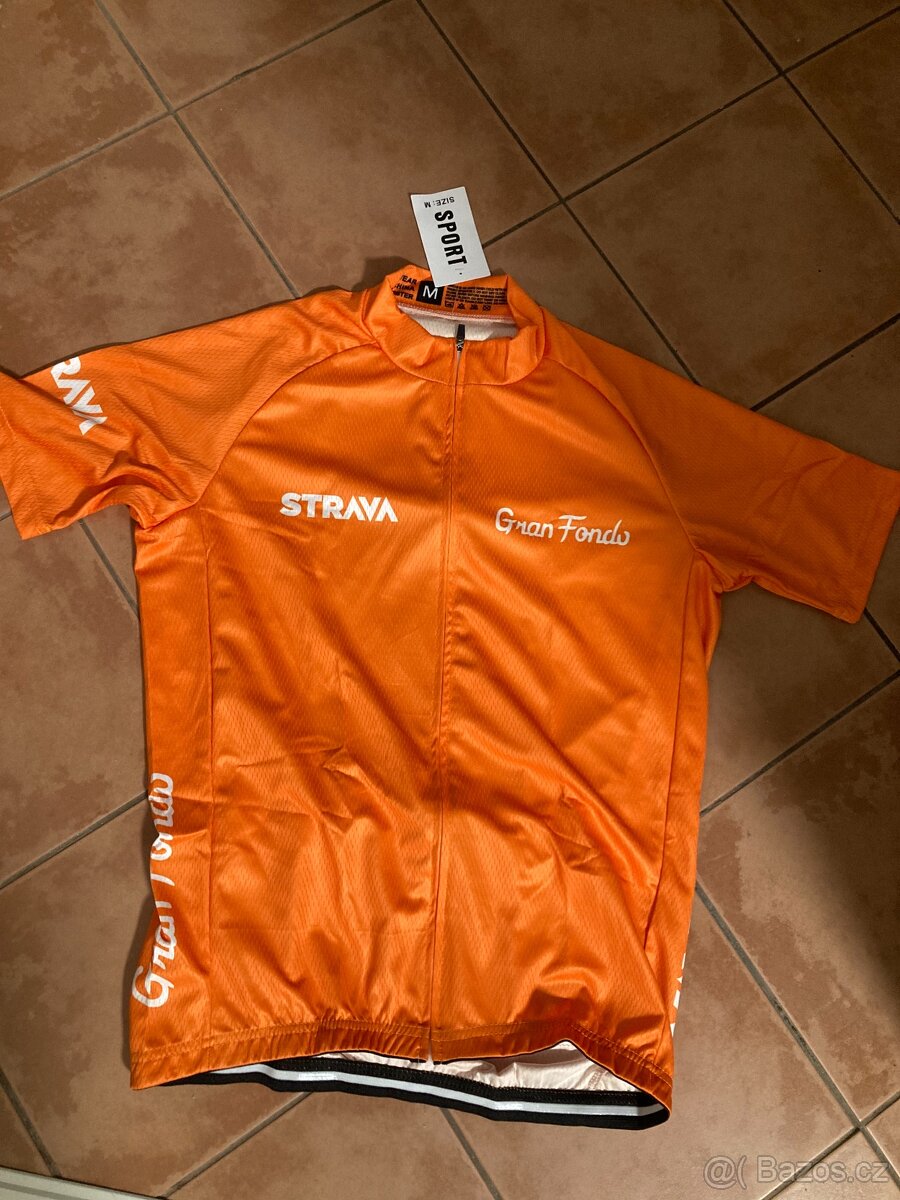 cyklistický dres STRAVA vel M NOVÝ S VISAČKOU