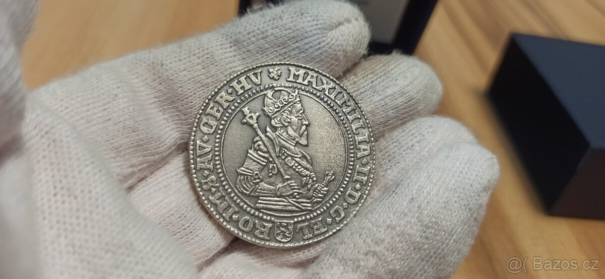 Stříbrný tolar 1574 Maxmilián II.