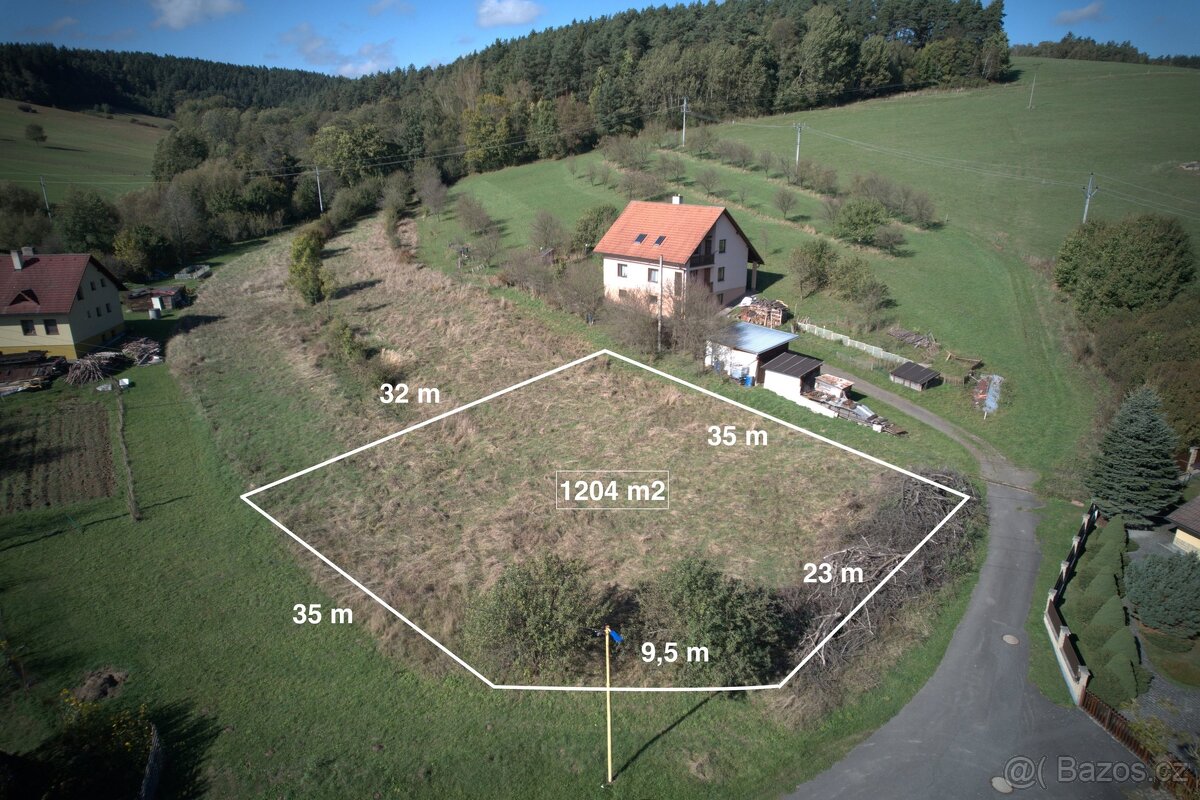 Prodej pozemky pro bydlení, 1 204 m2 - Poteč, ev.č. 14185