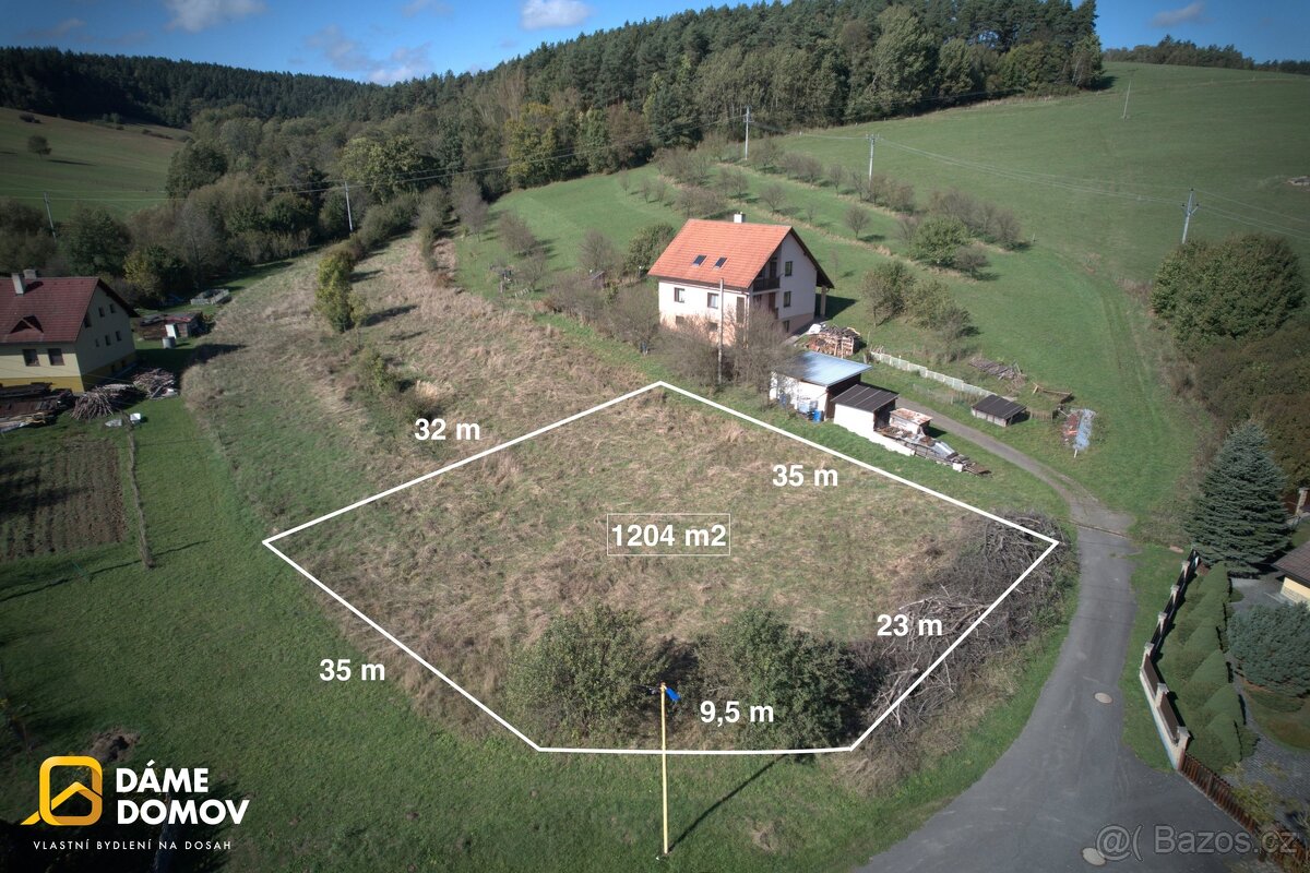 Prodej pozemky pro bydlení, 1 204 m2 - Poteč, ev.č. 14185