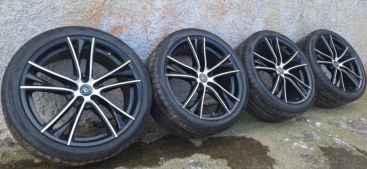 Alu kola R19 5x112 Aluett + letní pneu 255/35/19 Nokian