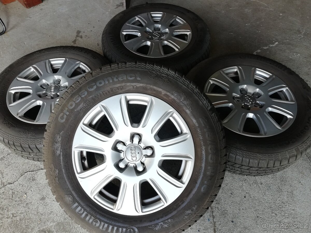 16" 5x112 Alu kola na Audi Q3, Q5 zimní pneu 215/65 r16