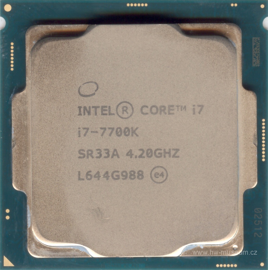 i7-7700K Intel Core - 4 jádra, 8 Vláken, Turbo 4,5GHz