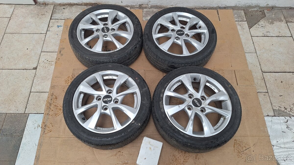 Alu kolaFord 15" 4x108 letní pneu 195/45 R15 4-5mm Fiesta